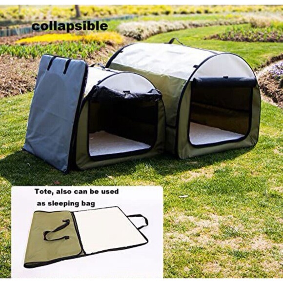 Collapsible Dog Cat Crate Soft Portable Foldable Kennel Car Travel Washable NEW - Picture 3 of 4